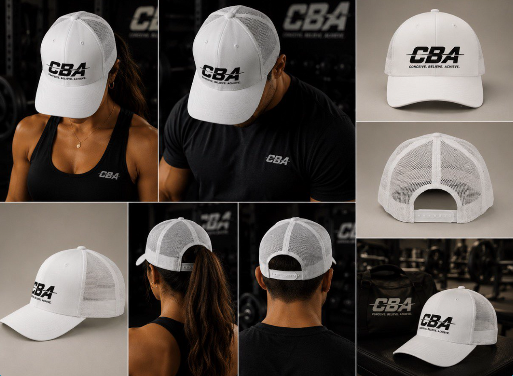 Trucker Hat Snapback - CBA "Conceive. Believe. Achieve." Retro Mesh Cap